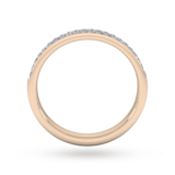 Goldsmiths 0.42 Carat Total Weight Brilliant Cut Double Row Grain Set  Diamond Wedding Ring In 9 Carat Rose Gold - Ring Size J