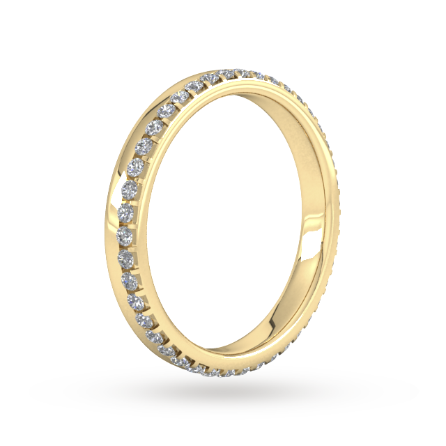 Goldsmiths 0.42 Carat Total Weight Brilliant Cut Wave Claw Set  Diamond Wedding Ring In 9 Carat Yellow Gold - Ring Size M