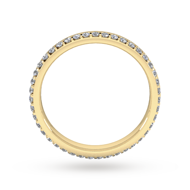 Goldsmiths 0.42 Carat Total Weight Brilliant Cut Wave Claw Set  Diamond Wedding Ring In 9 Carat Yellow Gold - Ring Size L