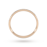 Goldsmiths 0.21 Carat Total Weight Half Channel Set Brilliant Cut  Diamond Wedding Ring In 18 Carat Rose Gold - Ring Size M