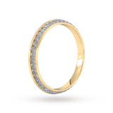 Goldsmiths 0.42 Carat Total Weight Brilliant Cut Full Diamond Set Pyramid Style Wedding Ring In 9 Carat Yellow Gold - Ring Size J