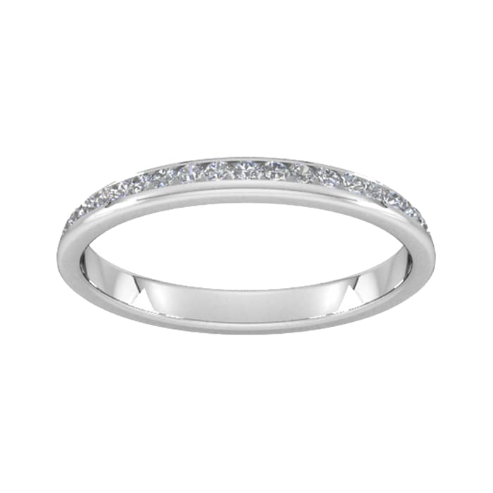Goldsmiths 0.42 Carat Total Weight Brilliant Cut Full Diamond Set Pyramid Style Wedding Ring In 9 Carat White Gold