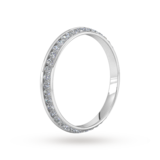 Goldsmiths 0.42 Carat Total Weight Brilliant Cut Full Diamond Set Pyramid Style Wedding Ring In 9 Carat White Gold - Ring Size J