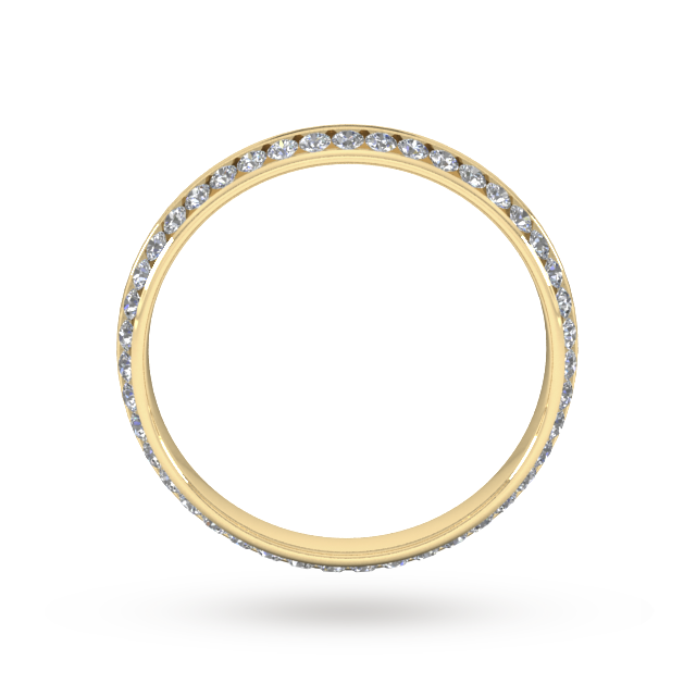 Goldsmiths 0.42 Carat Total Weight Brilliant Cut Full Diamond Set Pyramid Style Wedding Ring In 18 Carat Yellow Gold
