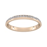 Goldsmiths 0.42 Carat Total Weight Brilliant Cut Full Diamond Set Pyramid Style Wedding Ring In 18 Carat Rose Gold