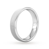 Goldsmiths 5mm Slight Court Extra Heavy Matt Finished Wedding Ring In 9 Carat White Gold - Ring Size Q