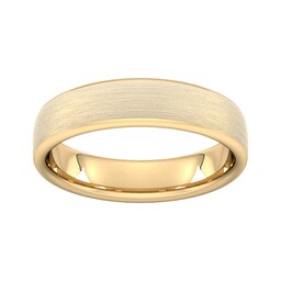 08300696 - 5mm Slight Court Heavy Matt Finished Wedding Ring In 9 Carat Yellow Gold