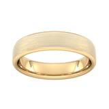 Goldsmiths 5mm Slight Court Extra Heavy Matt Finished Wedding Ring In 9 Carat Yellow Gold