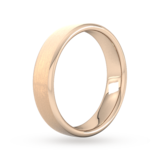 Goldsmiths 5mm Slight Court Heavy Matt Finished Wedding Ring In 9 Carat Rose Gold - Ring Size Q