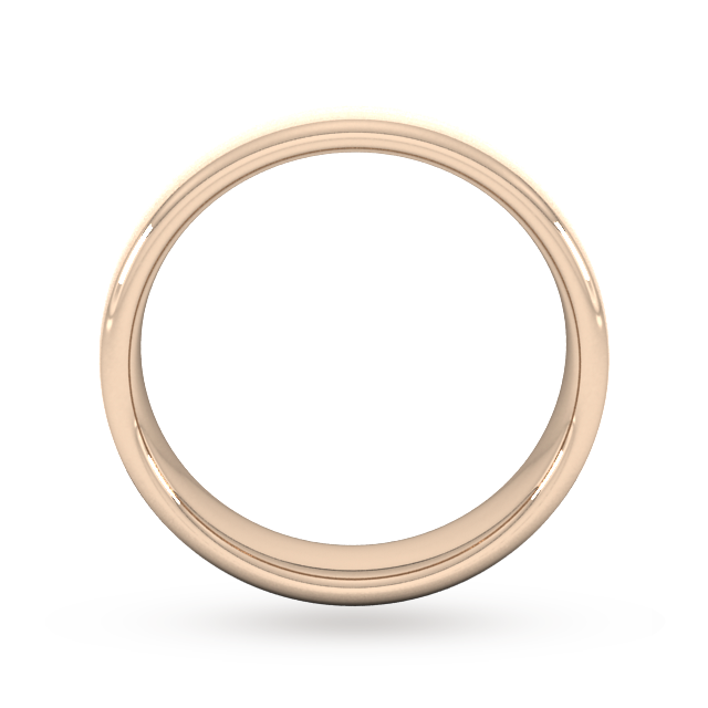 Goldsmiths 5mm Slight Court Heavy Matt Finished Wedding Ring In 9 Carat Rose Gold - Ring Size Q