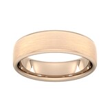 Goldsmiths 6mm Slight Court Extra Heavy Matt Finished Wedding Ring In 9 Carat Rose Gold - Ring Size Q