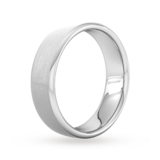 Goldsmiths 6mm Slight Court Standard Matt Finished Wedding Ring In 18 Carat White Gold - Ring Size Q