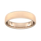 Goldsmiths 5mm Slight Court Extra Heavy Matt Finished Wedding Ring In 18 Carat Rose Gold