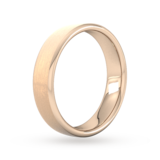 Goldsmiths 5mm Slight Court Extra Heavy Matt Finished Wedding Ring In 18 Carat Rose Gold