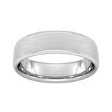 Goldsmiths 6mm Slight Court Extra Heavy Matt Finished Wedding Ring In 950  Palladium