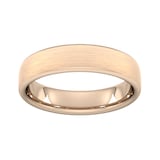 Goldsmiths 5mm Flat Court Heavy Matt Finished Wedding Ring In 18 Carat Rose Gold