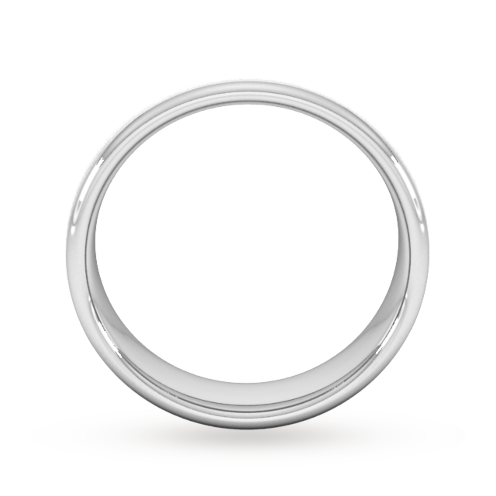 Goldsmiths 6mm Flat Court Heavy Matt Finished Wedding Ring In Platinum