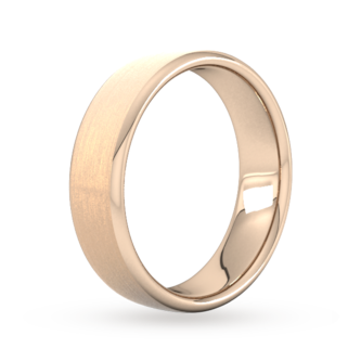Goldsmiths 6mm Traditional Court Standard Matt Finished Wedding Ring In 9 Carat Rose Gold
