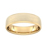 Goldsmiths 6mm Traditional Court Standard Matt Finished Wedding Ring In 18 Carat Yellow Gold - Ring Size S