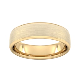 08300769 - 6mm Traditional Court Standard Matt Finished Wedding Ring In 18 Carat Yellow Gold