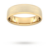 Goldsmiths 6mm D Shape Standard Matt Finished Wedding Ring In 9 Carat Yellow Gold