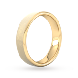 Goldsmiths 5mm D Shape Heavy Matt Finished Wedding Ring In 9 Carat Yellow Gold