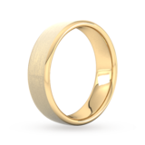 Goldsmiths 6mm D Shape Heavy Matt Finished Wedding Ring In 9 Carat Yellow Gold