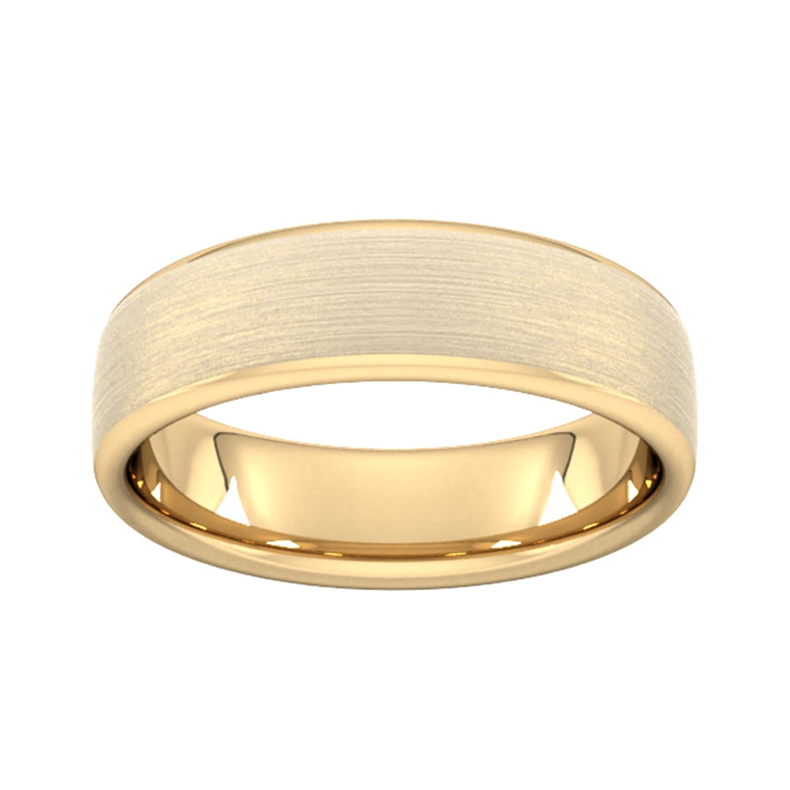 Goldsmiths 6mm D Shape Standard Matt Finished Wedding Ring In 18 Carat Yellow Gold - Ring Size Z Goldsmiths 6mm D Shape Standard Matt Finished Wedding Ring In 18 Carat Yellow Gold - Ring Size Z