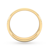 Goldsmiths 5mm D Shape Heavy Matt Finished Wedding Ring In 18 Carat Yellow Gold - Ring Size S