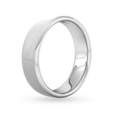 Goldsmiths 6mm D Shape Standard Matt Finished Wedding Ring In Platinum - Ring Size Q