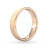 Goldsmiths 5mm Slight Court Extra Heavy Polished Chamfered Edges With Matt Centre Wedding Ring In 9 Carat Rose Gold - Ring Size Z