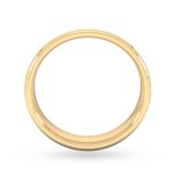 Goldsmiths 5mm Slight Court Heavy Polished Chamfered Edges With Matt Centre Wedding Ring In 18 Carat Yellow Gold - Ring Size P