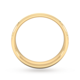 Goldsmiths 5mm Slight Court Extra Heavy Polished Chamfered Edges With Matt Centre Wedding Ring In 18 Carat Yellow Gold - Ring Size L