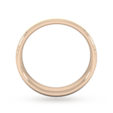 Goldsmiths 5mm Slight Court Standard Polished Chamfered Edges With Matt Centre Wedding Ring In 18 Carat Rose Gold