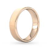 Goldsmiths 6mm Slight Court Extra Heavy Polished Chamfered Edges With Matt Centre Wedding Ring In 18 Carat Rose Gold - Ring Size I