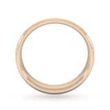 Goldsmiths 5mm D Shape Standard Polished Chamfered Edges With Matt Centre Wedding Ring In 9 Carat Rose Gold - Ring Size S