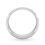 Goldsmiths 6mm D Shape Heavy Polished Chamfered Edges With Matt Centre Wedding Ring In 18 Carat White Gold