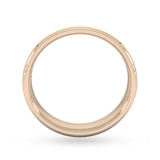 Goldsmiths 5mm D Shape Heavy Polished Chamfered Edges With Matt Centre Wedding Ring In 18 Carat Rose Gold - Ring Size G