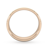Goldsmiths 6mm D Shape Heavy Polished Chamfered Edges With Matt Centre Wedding Ring In 18 Carat Rose Gold