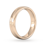 Goldsmiths 5mm Slight Court Extra Heavy Milgrain Centre Wedding Ring In 9 Carat Rose Gold