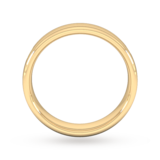 Goldsmiths 5mm Slight Court Standard Milgrain Centre Wedding Ring In 18 Carat Yellow Gold