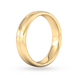 Goldsmiths 5mm Slight Court Heavy Milgrain Centre Wedding Ring In 18 Carat Yellow Gold