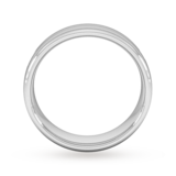 Goldsmiths 6mm Slight Court Heavy Milgrain Centre Wedding Ring In Platinum - Ring Size Q