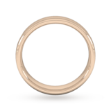 Goldsmiths 5mm Flat Court Heavy Milgrain Centre Wedding Ring In 18 Carat Rose Gold - Ring Size Q