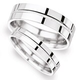 Goldsmiths 5mm Traditional Court Standard Milgrain Centre Wedding Ring In 18 Carat White Gold - Ring Size Q