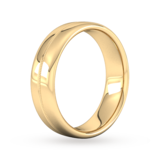 Goldsmiths 6mm Traditional Court Standard Milgrain Centre Wedding Ring In 18 Carat Yellow Gold