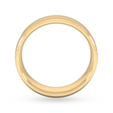 Goldsmiths 6mm D Shape Standard Milgrain Centre Wedding Ring In 9 Carat Yellow Gold