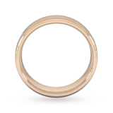 Goldsmiths 6mm D Shape Heavy Milgrain Centre Wedding Ring In 9 Carat Rose Gold - Ring Size Q