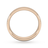 Goldsmiths 5mm D Shape Standard Milgrain Centre Wedding Ring In 18 Carat Rose Gold