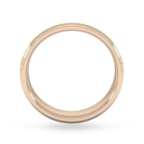Goldsmiths 5mm Slight Court Standard Matt Centre With Grooves Wedding Ring In 9 Carat Rose Gold - Ring Size S